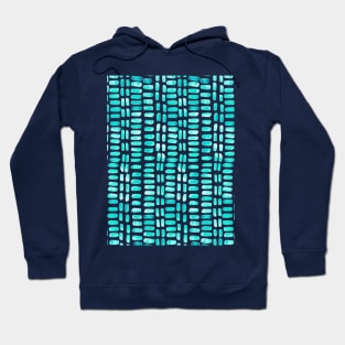 Abstract rectangles - aqua Hoodie